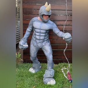 Rhino Spider-Man Marvel Costume Cosplay Men’s-Med-large grey
